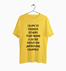 Male Round Neck Half Sleeve Classic | Learn To Forgive Others