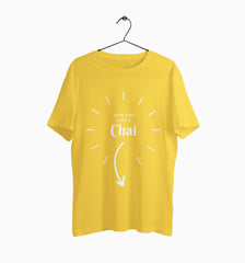 Male Round Neck Half Sleeve Classic | Give this man a chai