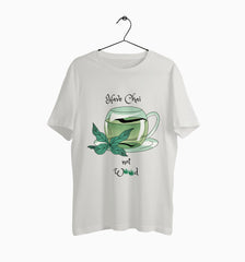 Male Round Neck Half Sleeve Classic Graphic Tshirt | Have Chai Not Weed