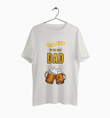 Male Round Neck Half Sleeve Classic | Cheers To The Best Dad