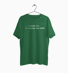 Male Round Neck Half Sleeve Classic | Player 1, 2 I love you more