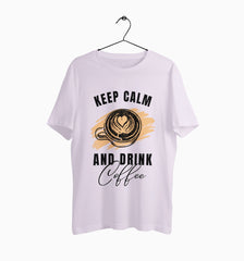 Male Round Neck Half Sleeve Classic | Keep Calm And Drink Coffee