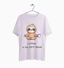 Male Round Neck Half Sleeve Classic | Coffee Is My Spirit Animal