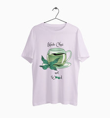 Male Round Neck Half Sleeve Classic Graphic Tshirt | Have Chai Not Weed