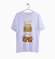 Male Round Neck Half Sleeve Classic | Cheers To The Best Dad