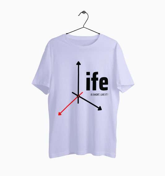 Male Round Neck Half Sleeve Classic | Life Is Short