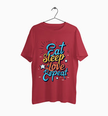 Male Round Neck Half Sleeve Classic | Eat Sleep