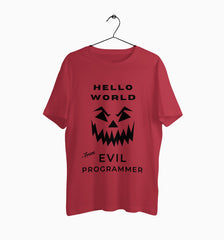 Male Round Neck Half Sleeve Classic | Evil Programmer