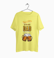 Male Round Neck Half Sleeve Classic | Cheers To The Best Dad