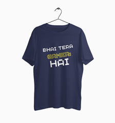 Male Round Neck Half Sleeve Classic | Bhai Tera Gamer Hai