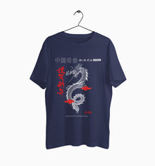 Male Round Neck Half Sleeve Classic | Cheen Ki Maaka Dragon