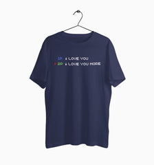 Male Round Neck Half Sleeve Classic | Player 1, 2 I love you more