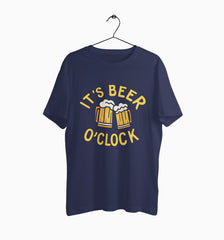 Male Round Neck Half Sleeve Classic | Its Beer O'Clock