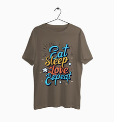 Male Round Neck Half Sleeve Classic | Eat Sleep