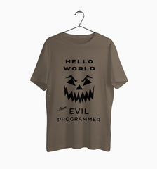 Male Round Neck Half Sleeve Classic | Evil Programmer