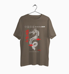 Male Round Neck Half Sleeve Classic | Cheen Ki Maaka Dragon