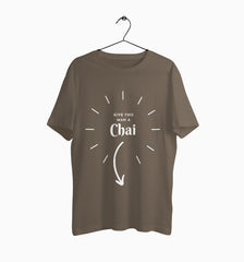 Male Round Neck Half Sleeve Classic | Give this man a chai