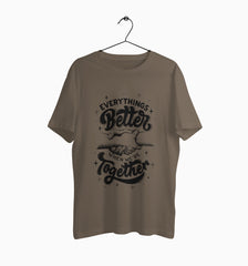 Male Round Neck Half Sleeve Classic | Everything is better together black