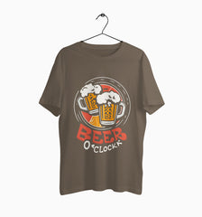 Male Round Neck Half Sleeve Classic | Beer O'Clock