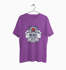 Male Round Neck Half Sleeve Classic | Rebel Rider