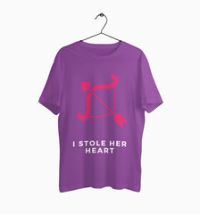 Male Round Neck Half Sleeve Classic | I Stole her Heart