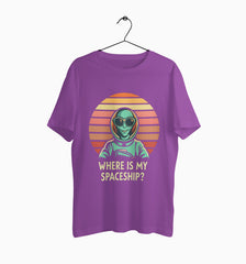 Male Round Neck Half Sleeve Classic | Where Is My Spaceship