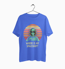 Male Round Neck Half Sleeve Classic | Where Is My Spaceship