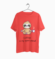 Male Round Neck Half Sleeve Classic | Coffee Is My Spirit Animal