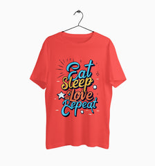 Male Round Neck Half Sleeve Classic | Eat Sleep