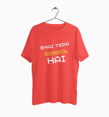 Male Round Neck Half Sleeve Classic | Bhai Tera Gamer Hai