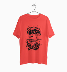 Male Round Neck Half Sleeve Classic | Everything is better together black