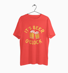 Male Round Neck Half Sleeve Classic | Its Beer O'Clock