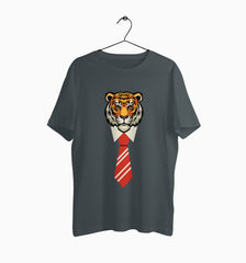 Male Round Neck Half Sleeve Classic | Office Tiger