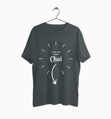 Male Round Neck Half Sleeve Classic | Give this man a chai