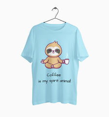 Male Round Neck Half Sleeve Classic | Coffee Is My Spirit Animal