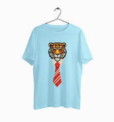 Male Round Neck Half Sleeve Classic | Office Tiger