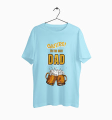 Male Round Neck Half Sleeve Classic | Cheers To The Best Dad