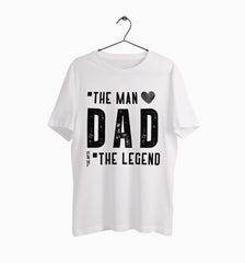 Male Round Neck Half Sleeve Classic | Dad : The Man The Legend The Myth