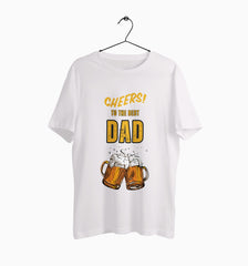 Male Round Neck Half Sleeve Classic | Cheers To The Best Dad