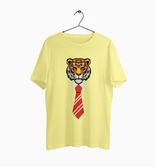 Male Round Neck Half Sleeve Classic | Office Tiger