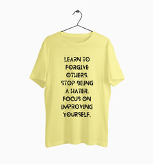 Male Round Neck Half Sleeve Classic | Learn To Forgive Others