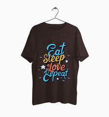 Male Round Neck Half Sleeve Classic | Eat Sleep