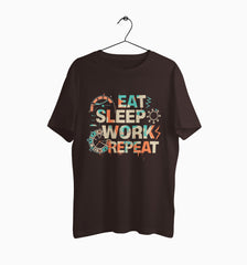 Male Round Neck Half Sleeve Classic | Eat Sleep Work