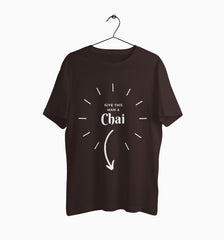 Male Round Neck Half Sleeve Classic | Give this man a chai