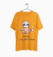 Male Round Neck Half Sleeve Classic | Coffee Is My Spirit Animal