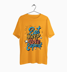 Male Round Neck Half Sleeve Classic | Eat Sleep