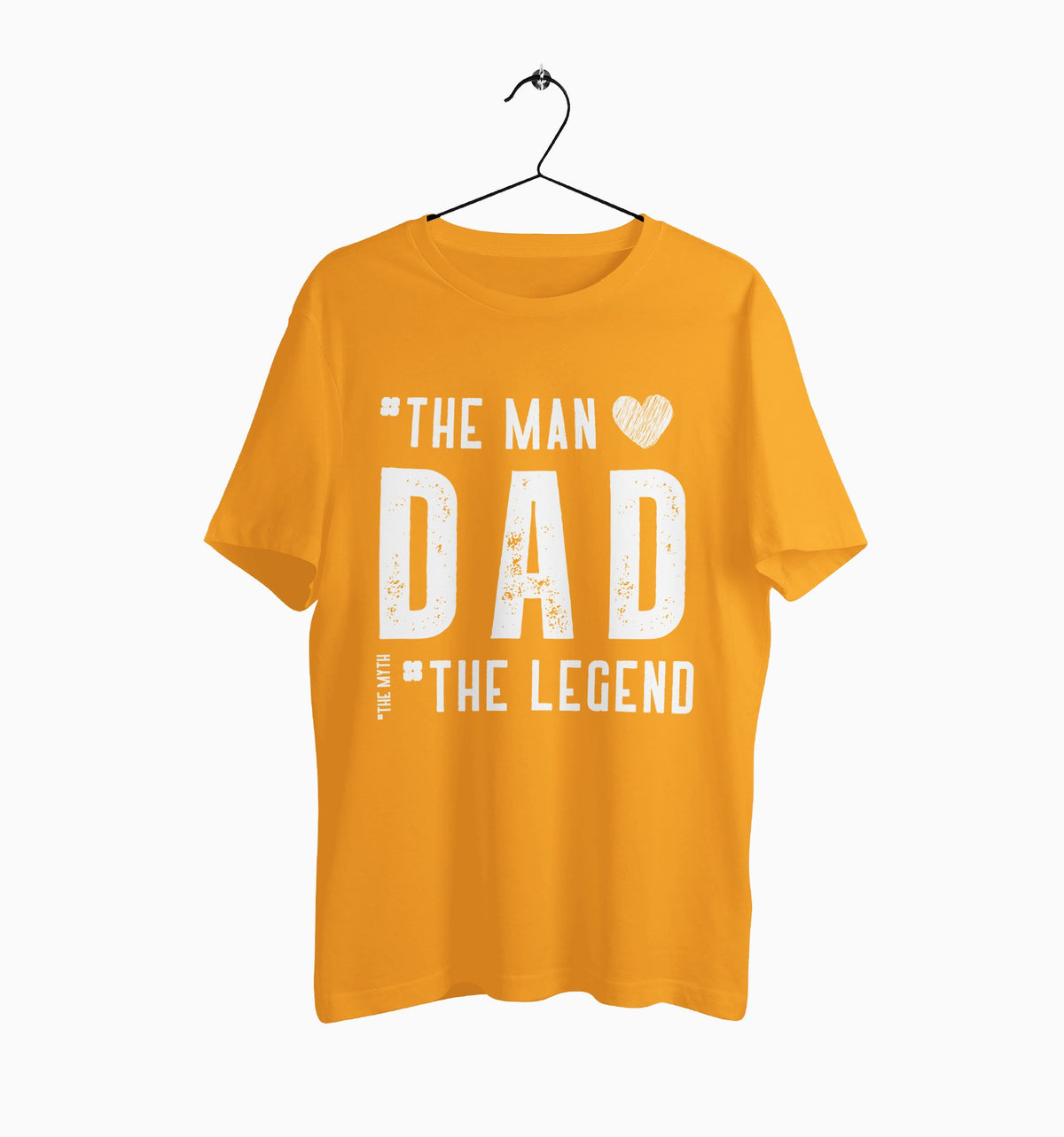 Male Round Neck Half Sleeve Classic | Dad : The Man The Legend The Myth