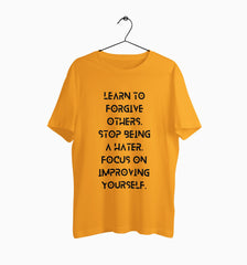 Male Round Neck Half Sleeve Classic | Learn To Forgive Others