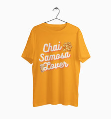 Male Round Neck Half Sleeve Classic | Chai samosa lover