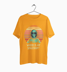 Male Round Neck Half Sleeve Classic | Where Is My Spaceship